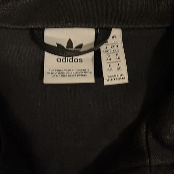 Adidas Women’s Full Zip Track Jacket Large Black double zip - Picture 5 of 10